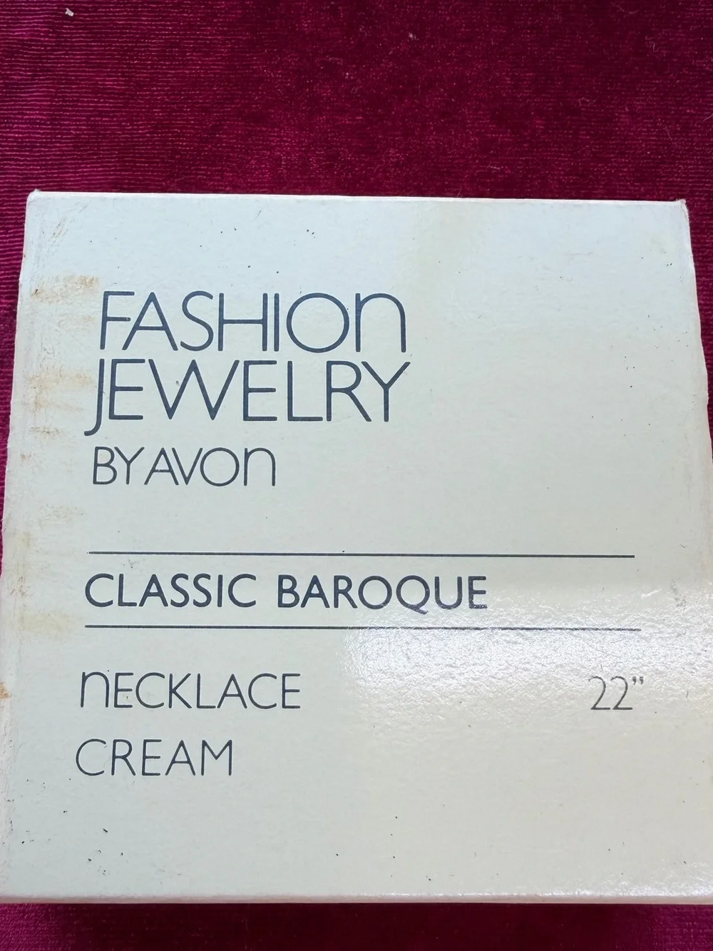 Avon Faux Pearl Cream Necklace And Earrings Set